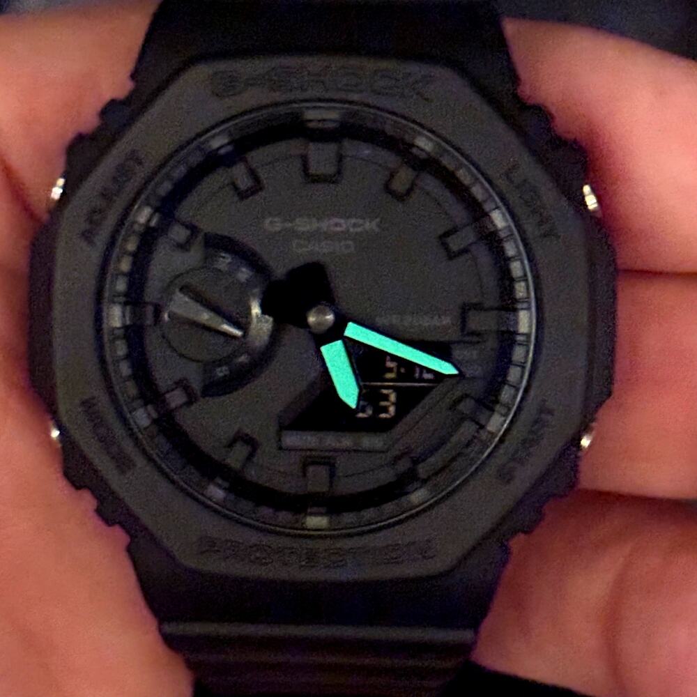 Casio G-Shock GA-2100-1A1 Monochrome Black Carbon Core Guard CasiOak Watch NIB - Picture 12 of 17